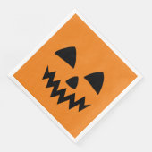 Serviette En Papier Simple Citrouille d'Halloween face fantôme flippan (Coin)