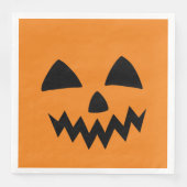 Serviette En Papier Simple Citrouille d'Halloween face fantôme flippan (Devant)