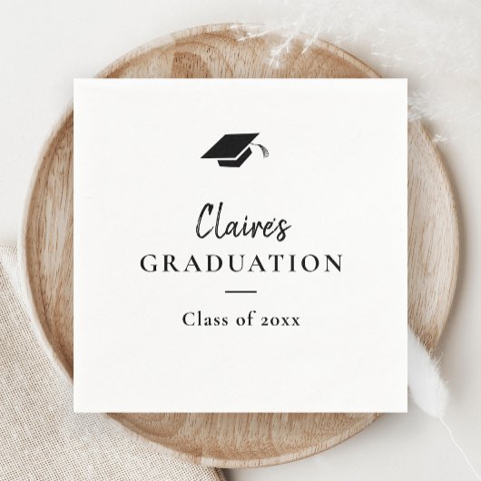 Serviette En Papier Simple Classique Diplômé 