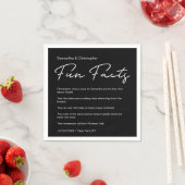 Serviette En Papier SImple Classique Noir Blanc Mariage faits amusants (En situation)