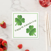 Serviette En Papier Simple classique St. Patrick's Day Shamrock Party (En situation)