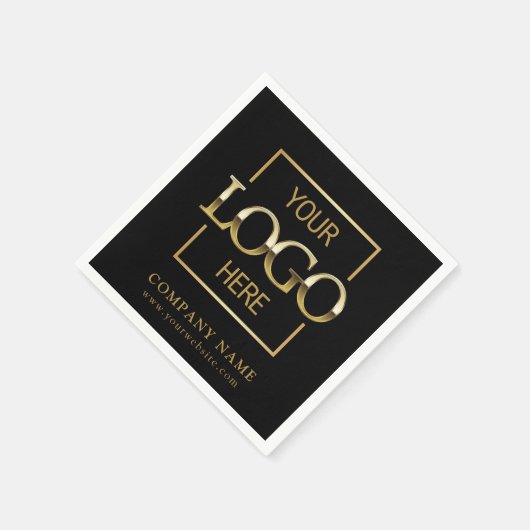 Serviette En Papier Simple Company Logo Custom Business Party Supplies (Coin)