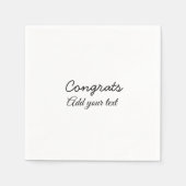 Serviette En Papier Simple congratulation graduation add your (Devant)