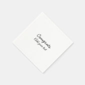 Serviette En Papier Simple congratulation graduation add your (Coin)