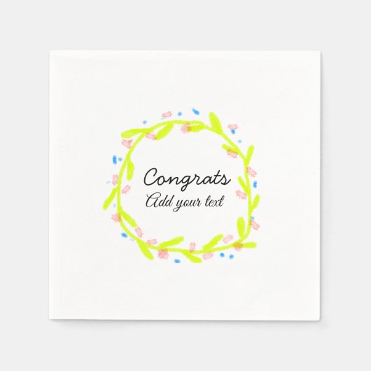Serviette En Papier Simple congratulation graduation add your (Devant)