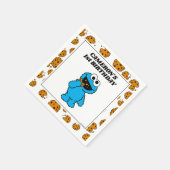 Serviette En Papier Simple Cookie Monster 1st Birthday  (Coin)