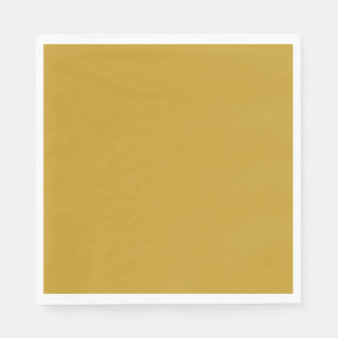 Serviette En Papier simple couleur unie personnalisée moutarde dorée