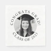 Serviette En Papier Simple Custom Photo Graduation Class Party  (Devant)