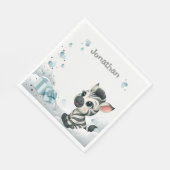 Serviette En Papier Simple cute little cartoon zebra  (Coin)