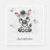 Serviette En Papier Simple cute little cartoon zebra  (Devant)