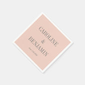 Serviette En Papier Simple Design élégant élégant Blush Grey Personnal (Coin)