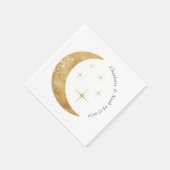 Serviette En Papier Simple Elégant Celestial Gold Moon Stars Mariage (Coin)