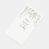 Serviette En Papier Simple Elegant Greenery Vines Wedding (Coin)