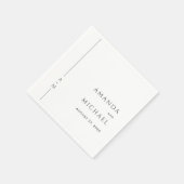 Serviette En Papier Simple élégant Mariage de monogramme classique (Coin)