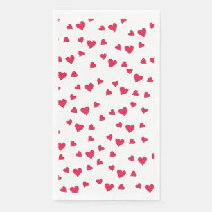 Serviette En Papier Simple Élégant Mignon Fantaisiste Minimaliste Cœur