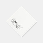 Serviette En Papier Simple Elegant Timeless Typography Wedding (Coin)
