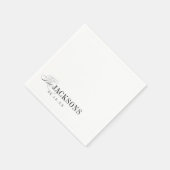 Serviette En Papier Simple Elegant Timeless Typography Wedding (Coin)