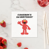 Serviette En Papier Simple Elmo 1er anniversaire (En situation)
