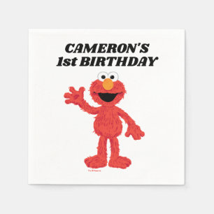 Serviette En Papier Simple Elmo 1er anniversaire