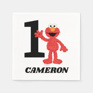 Serviette En Papier Simple Elmo 1er anniversaire