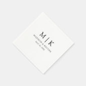 Serviette En Papier Simple et Chic | Serviettes de mariage (Coin)