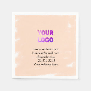Serviette En Papier simple et minimal ajouter votre logo/design ici te