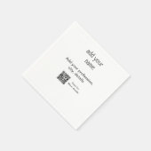 Serviette En Papier Simple et minimal ajouter votre nom de texte titre (Coin)