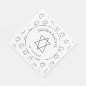 Serviette En Papier Simple étoile de David Custom Mariage JUIF Engager (Coin)