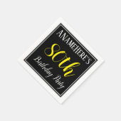 Serviette En Papier Simple, fête d'anniversaire 80e avec nom personnal (Coin)