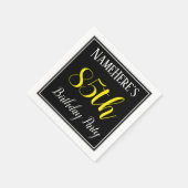 Serviette En Papier Simple, fête de 85e anniversaire avec nom personna (Coin)