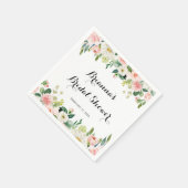 Serviette En Papier Simple Fête des mariées de calligraphie verte flor (Coin)