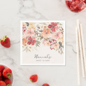 Serviette En Papier Simple Floral Sweet 16 Anniversaire (En situation)