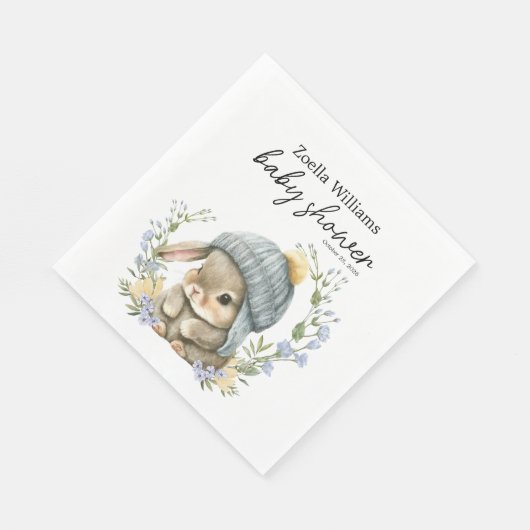 Serviette En Papier Simple Forest Woodland Baby Shower Napkin (Coin)