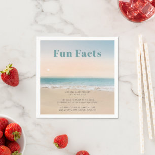Serviette En Papier Simple Fun Facts Beach Wedding