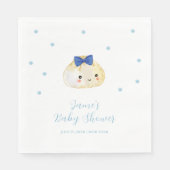 Serviette En Papier Simple garçon Petit Baby shower de dumping (Devant)