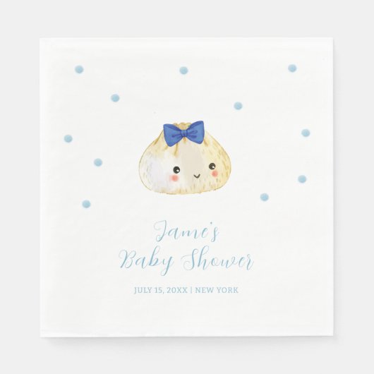 Serviette En Papier Simple garçon Petit Baby shower de dumping (Devant)