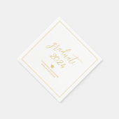Serviette En Papier Simple Gold Script Graduate 2024 Graduation Party (Coin)