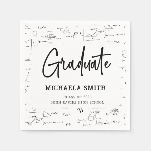 Serviette En Papier Simple High School Math Graduate Party (Devant)