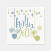 Serviette En Papier Simple Holly Jolly Hand Drake Baubles (Devant)