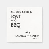 Serviette En Papier Simple I Do BBQ Engagement Mariage Cocktail (Devant)