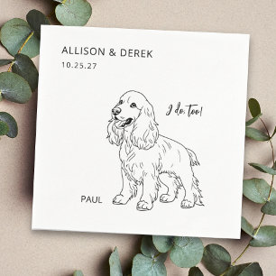 Serviette En Papier Simple I Do Too Chien Mariage Réception Cocktail