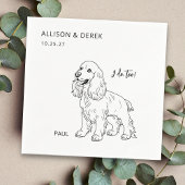 Serviette En Papier Simple I Do Too Chien Mariage Réception Cocktail