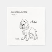 Serviette En Papier Simple I Do Too Chien Mariage Réception Cocktail (Devant)