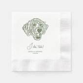 Serviette En Papier Simple I Do Too Custom Hand Drawing Wedding (Devant)