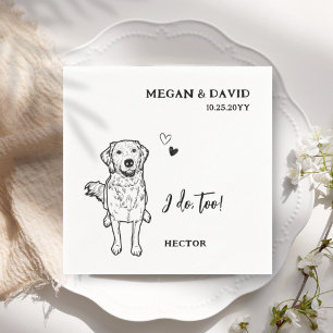 Serviette En Papier Simple I Do Too Dog Golden Retriever Mariage
