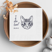 Serviette En Papier Simple je fais trop chat Mariage de dessin main
