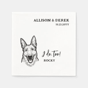 Serviette En Papier Simple je fais trop chien berger allemand Mariage