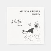 Serviette En Papier Simple je fais trop chien berger allemand Mariage (Devant)
