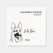 Serviette En Papier Simple je fais trop chien berger allemand Mariage (Devant)