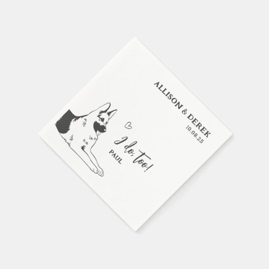 Serviette En Papier Simple je fais trop chien berger allemand Mariage (Coin)